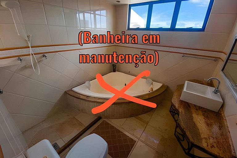 Cobertura 250m da PRAIA DO FORTE com Churrasqueira