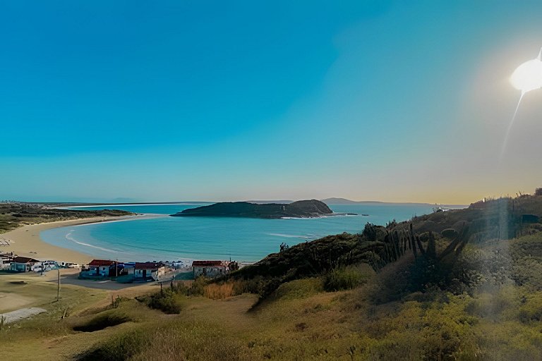 Flat 1A Vista panorâmica Mar com Piscina e wi-fi
